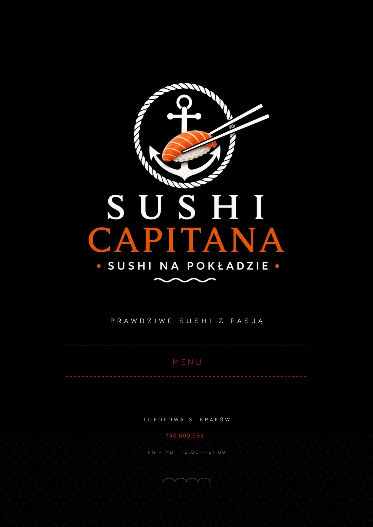 Karta Sushi Capitana — strona 1