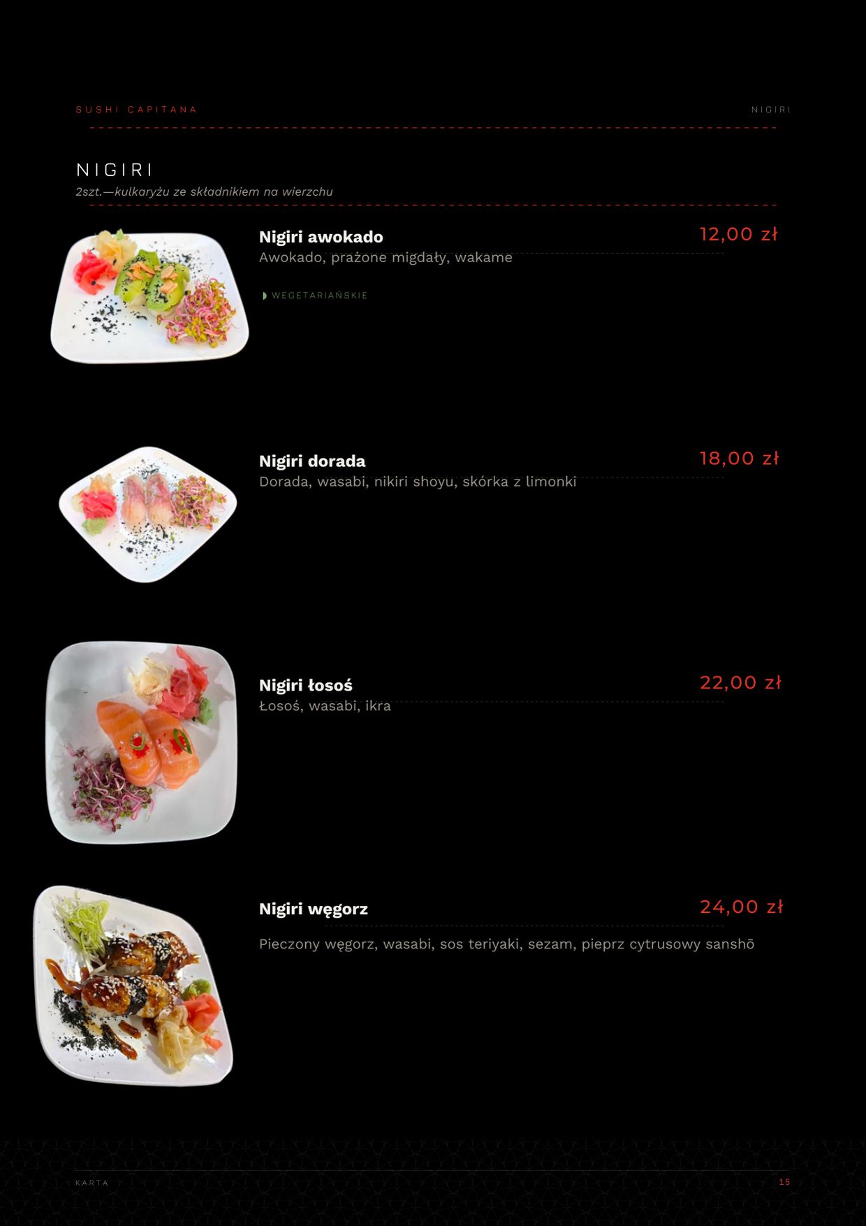 Karta Sushi Capitana — strona 15